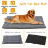 Dog Bed Mat Comfortable Fleece Pet Dog Crate Carpet Reversible Pad Joint Relief M Size